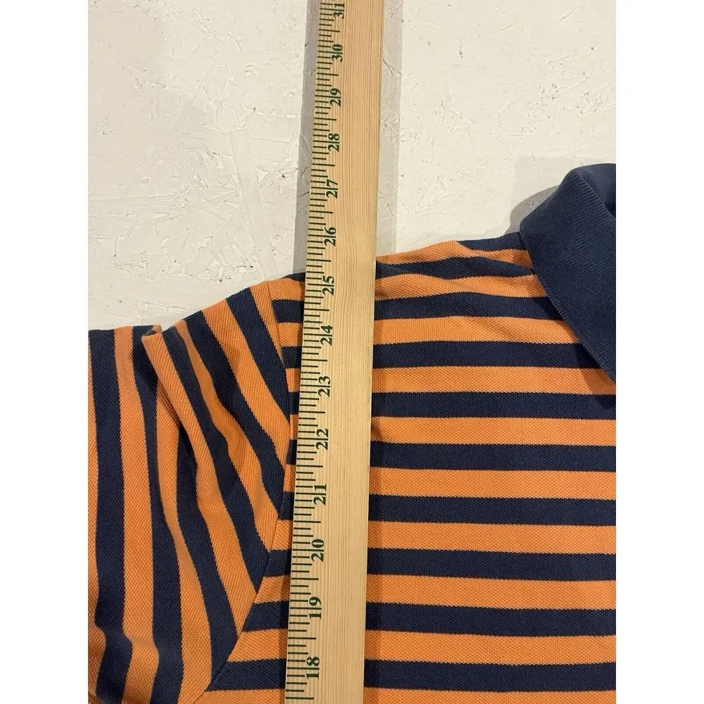 Vintage Polo Ralph Lauren Shirt Lot Mens L Striped Orange‎ Blue Preppy Casual